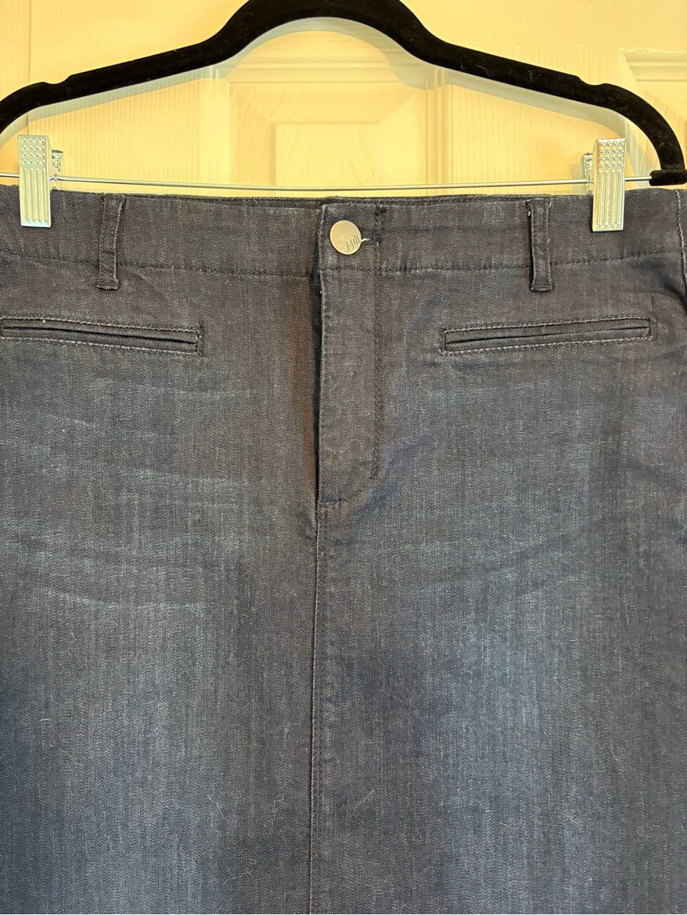 J. Jill Indigo Denim Pencil Skirt | Cotton Blend | Size 10 - Picture 5 of 12